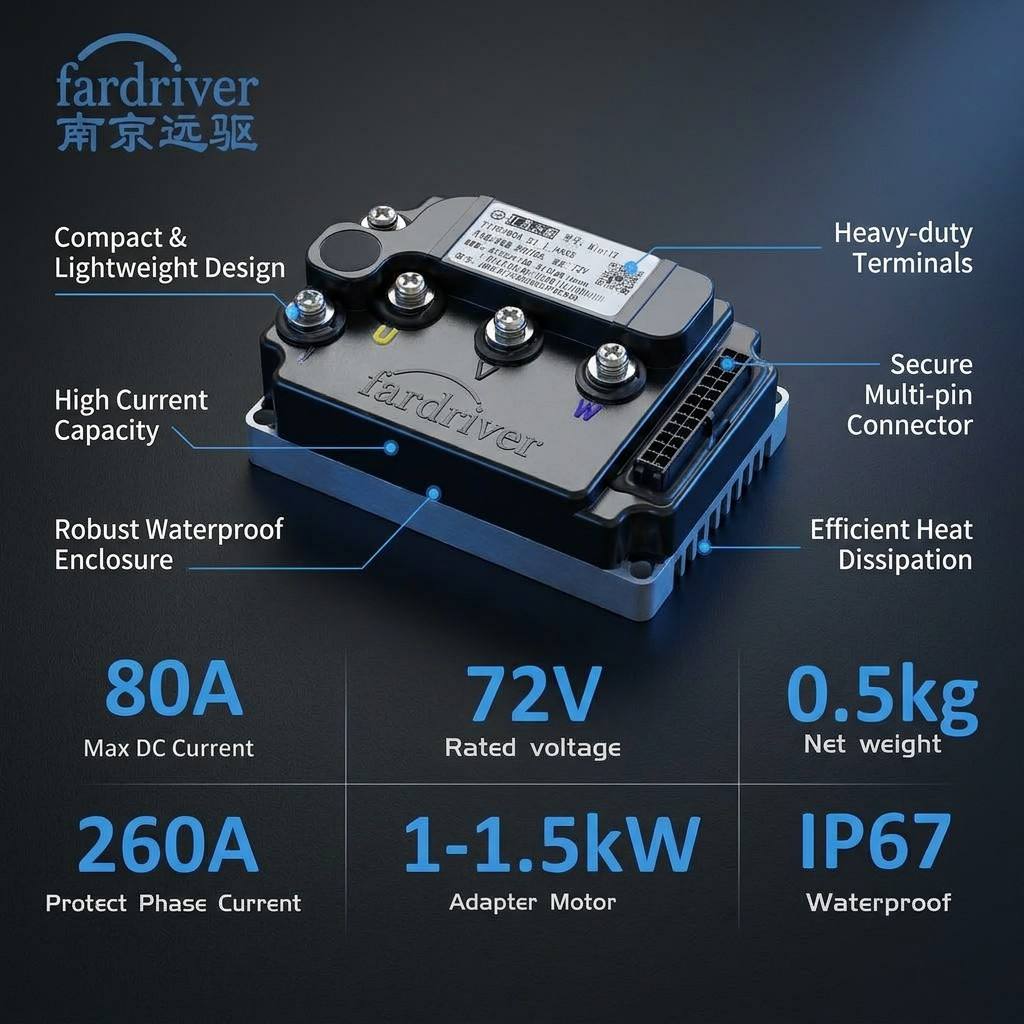 Sterownik sinusoidalny Fardriv – Kelly Kls7230S Controller recenzja i cena