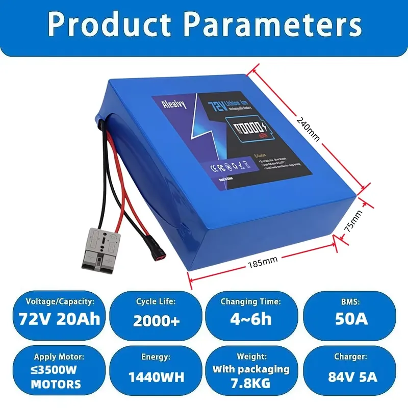 Akumulator litowy 72V 84V 20S4 – 72V 40Ah Lifepo4 Battery Pack recenzja i cena
