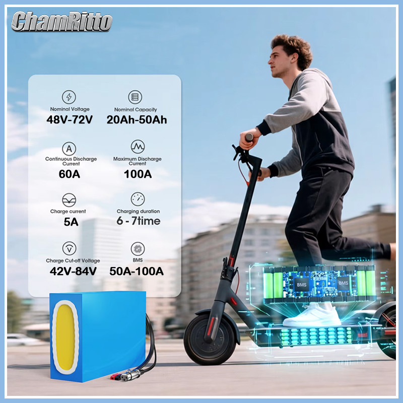 48V 52V 60V 72V 2000W akumulat – 60V 50Ah Electric Scooter Battery recenzja i cena